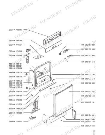 Взрыв-схема посудомоечной машины Electrolux ESF670K - Схема узла Section 2